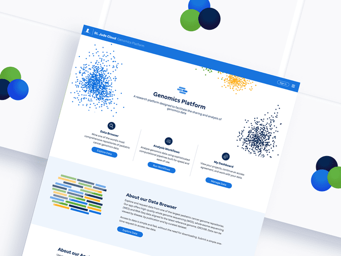 Homepage from St. Jude Cloud Genomics Platform